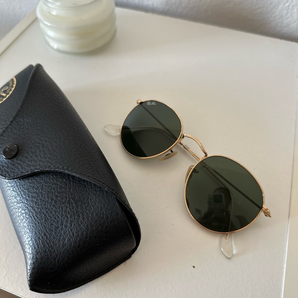 Ray-Ban Classic Gold Frame Sunglasses with Dark Lenses